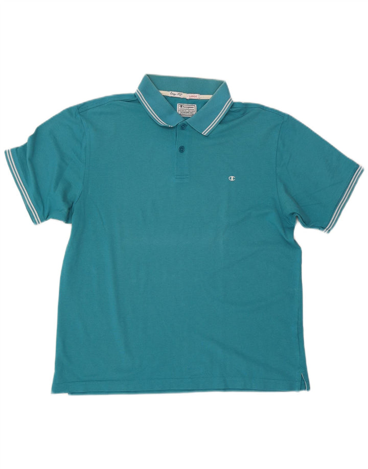 Tricou polo pentru bărbați Champion Easy Fit, mare, albastru, bumbac