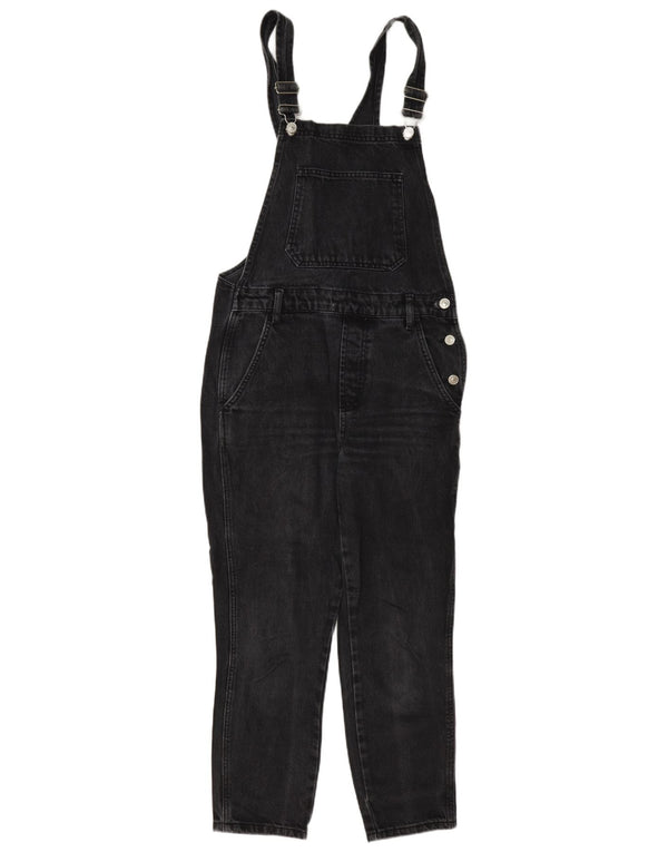 Topshop Salopete Femei Blugi Slim UK 8 Small W27 L26 Gri Bumbac