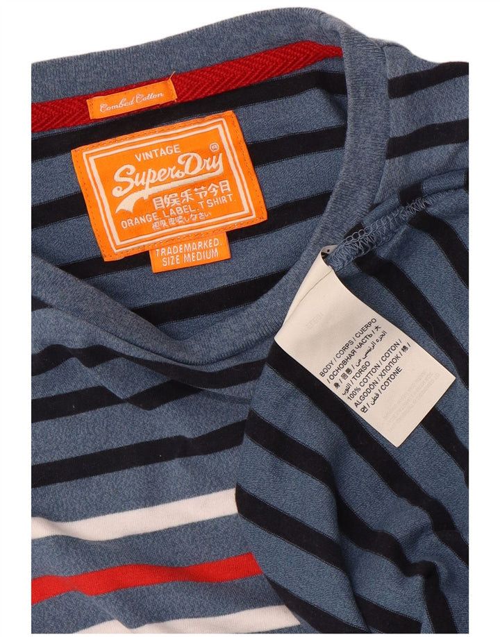 Tricou pentru bărbați Superdry Top Mediu Bleumarin, Bumbac cu dungi