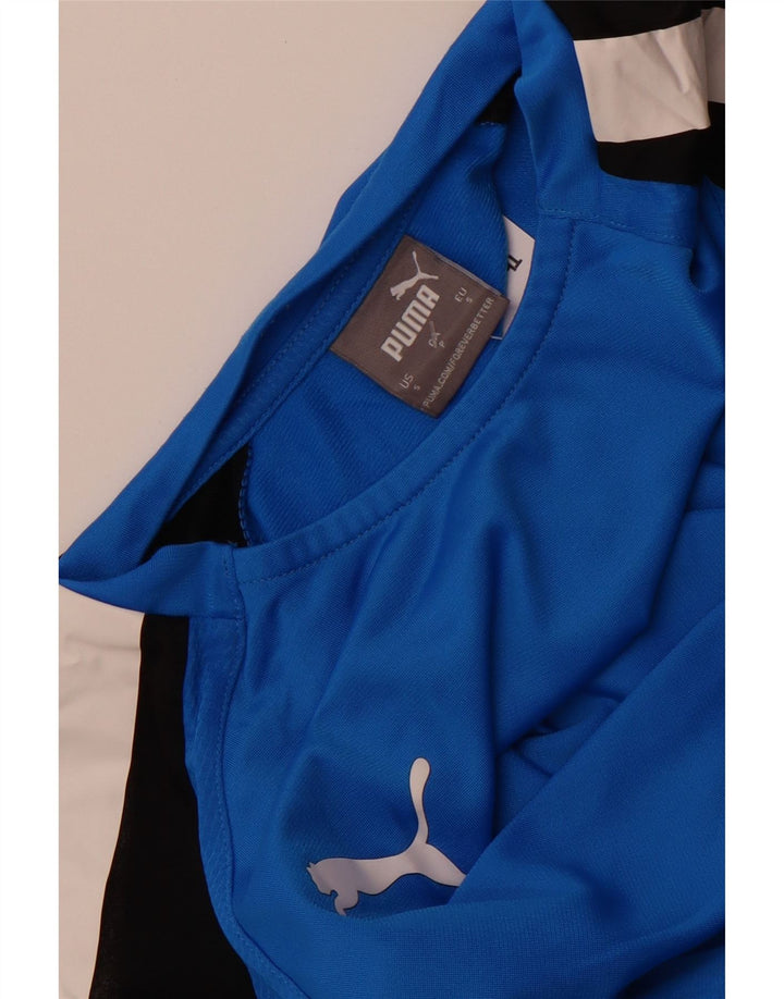 Top pentru bărbați Puma cu mânecă lungă, albastru, poliester color bloc