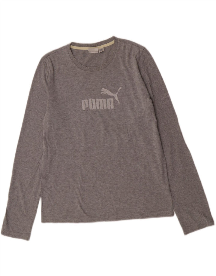 Tricou cu mânecă lungă cu grafică Puma pentru femei UK 14, mare, gri