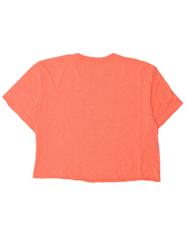 Tricou crop pentru femei CHAMPION Top UK 20 2XL Orange Flecked