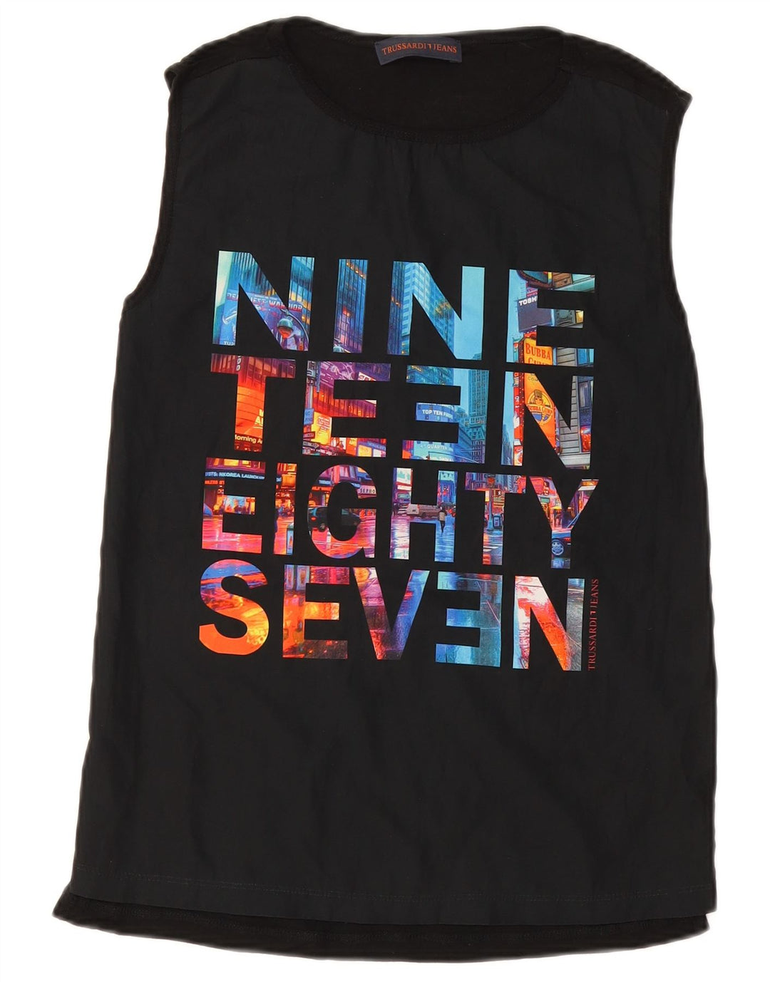 Trussardi Jeans Femei Graphic Vest Vest Top IT 40 Small Black