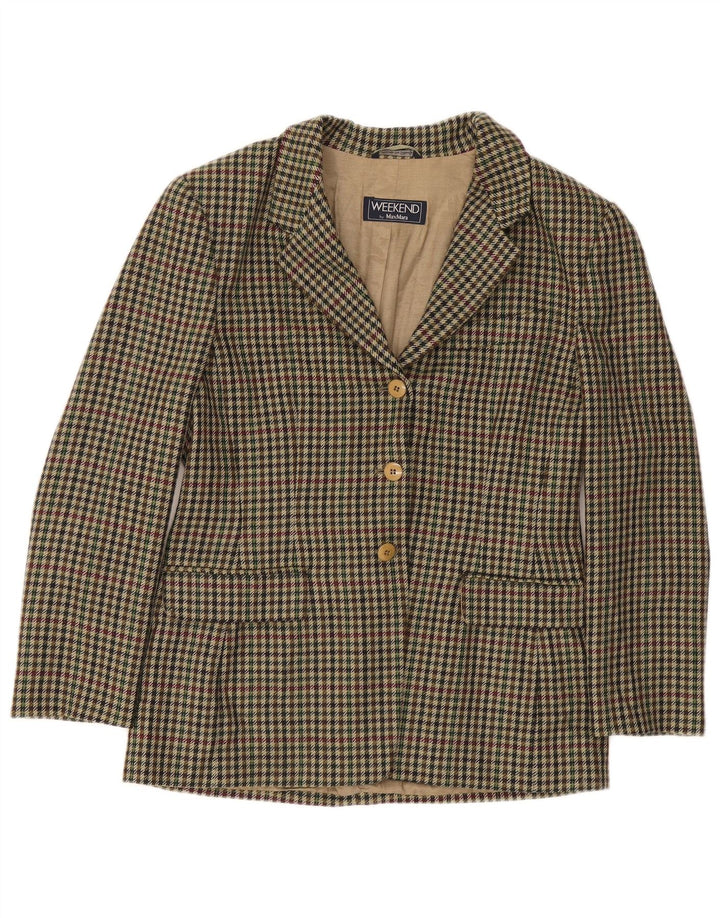 Jachetă Blazer de weekend pentru femei Max Mara UK 16 mare verde Houndstooth