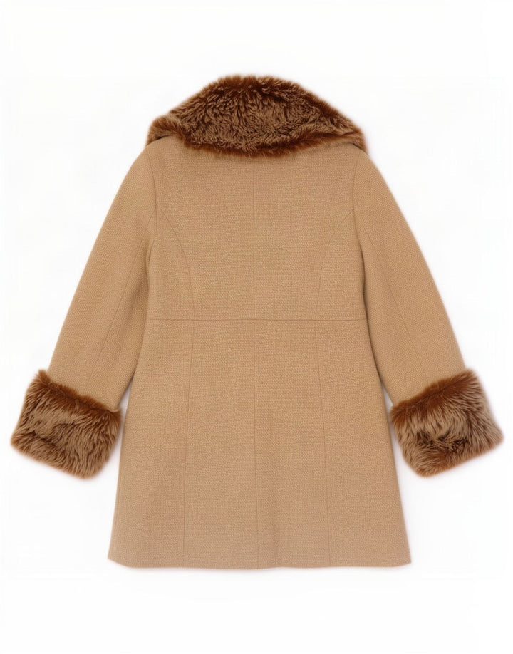 Topshop Pardesiu pentru femei UK 12 Medium Bej Poliester color bloc