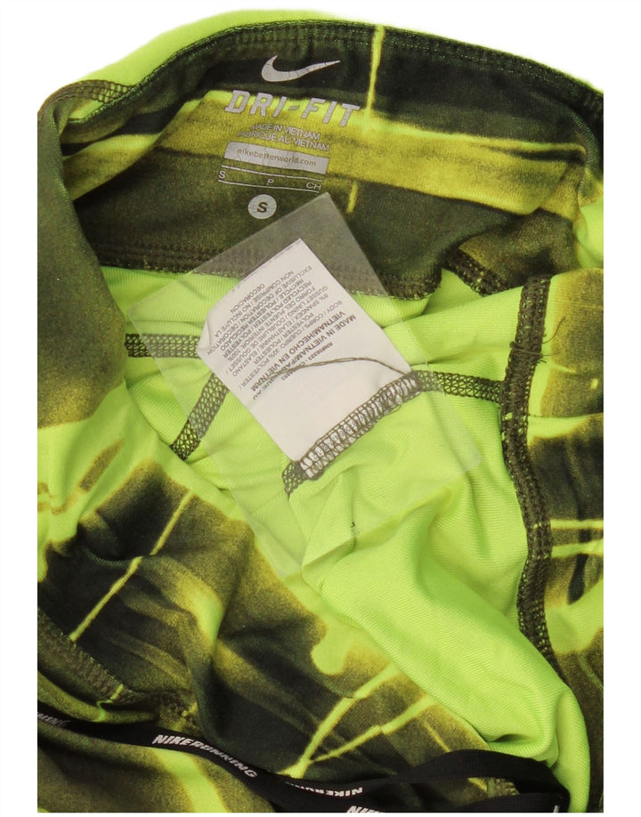 Pantaloni de trening Nike Dri Fit pentru femei UK 8 Small Green Check Poliester