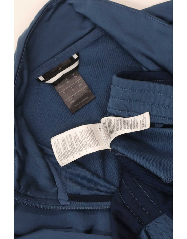 Jachetă de top pentru trening grafic Adidas pentru bărbați UK 40/42 Medium Blue Colorblock