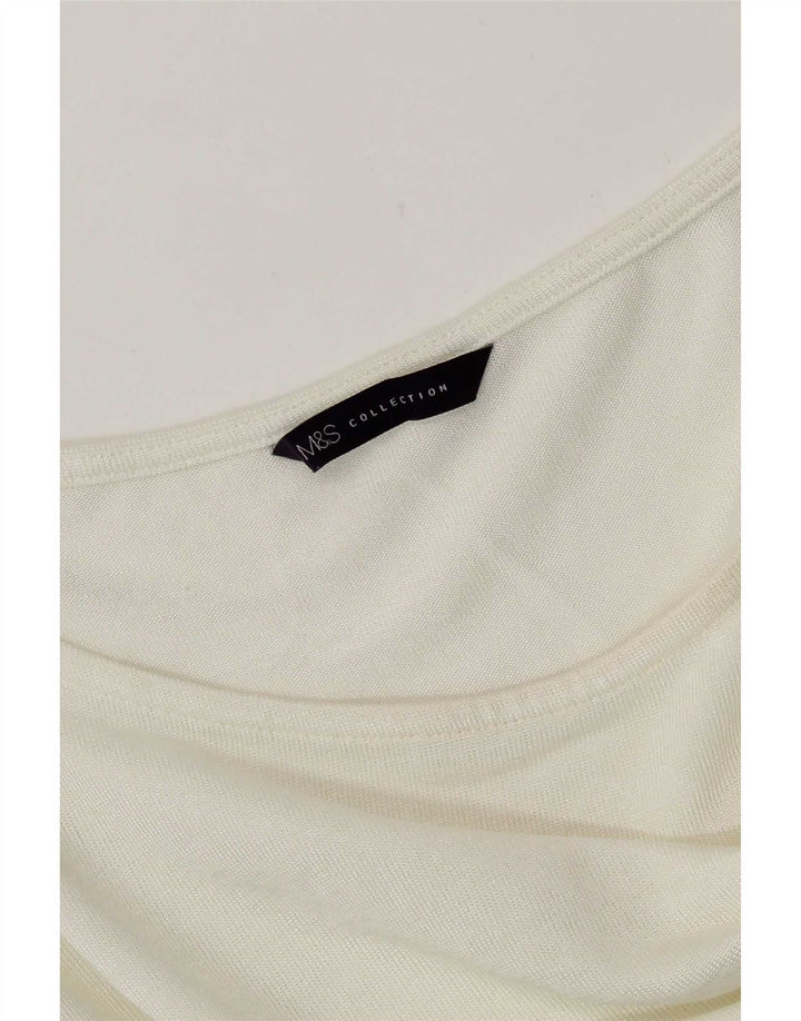 Top pentru femei Marks & Spencer cu mâneci 3/4 UK 18 XL alb