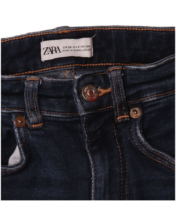 Blugi skinny pentru femei cu talie înaltă Zara EU 34 2XS L24 L27 Albastru
