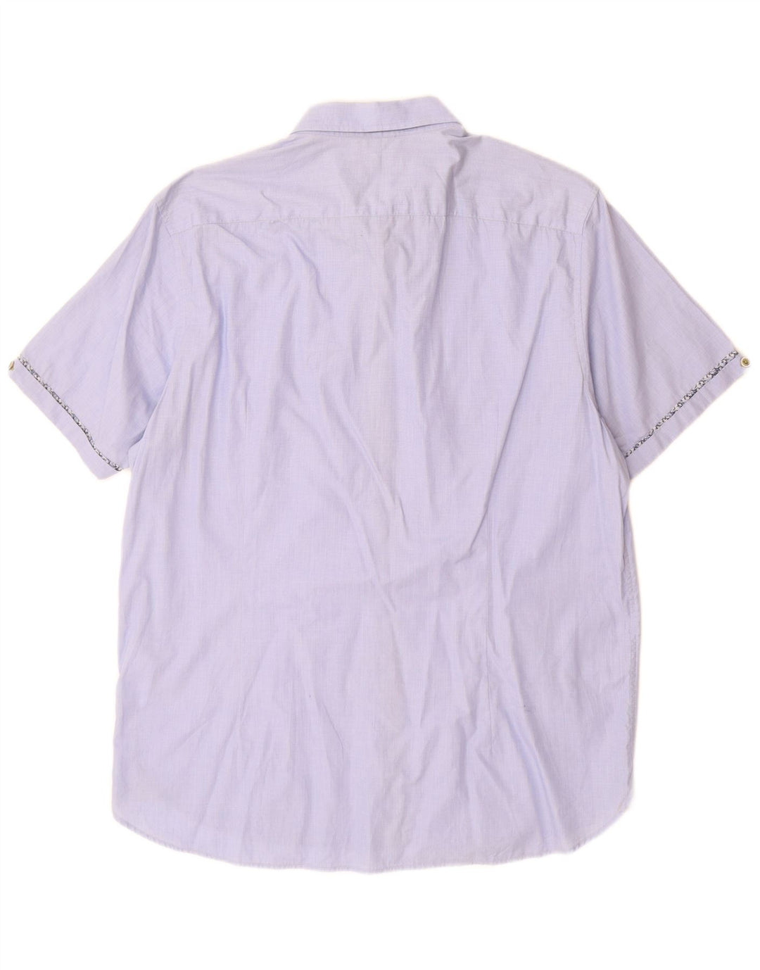 Cămașă cu mânecă scurtă pentru bărbați Ted Baker Mărimea 5 XL Bumbac albastru