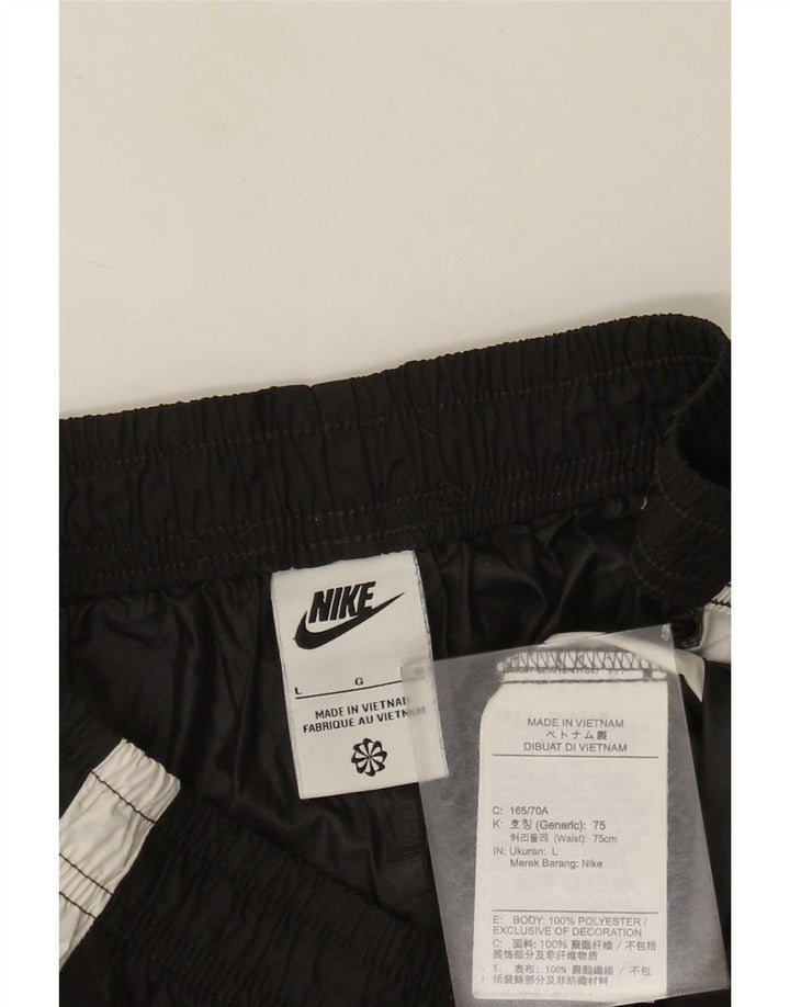 Pantaloni scurti sport grafic Nike pentru femei UK 16, mari, negru, poliester color bloc