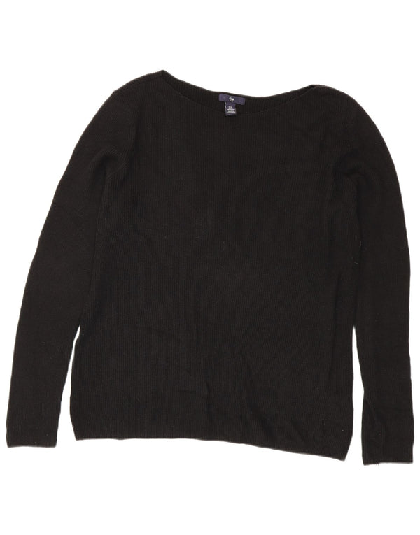 Pulover pentru femei Gap cu gât de barcă, UK 18 XL, bumbac negru