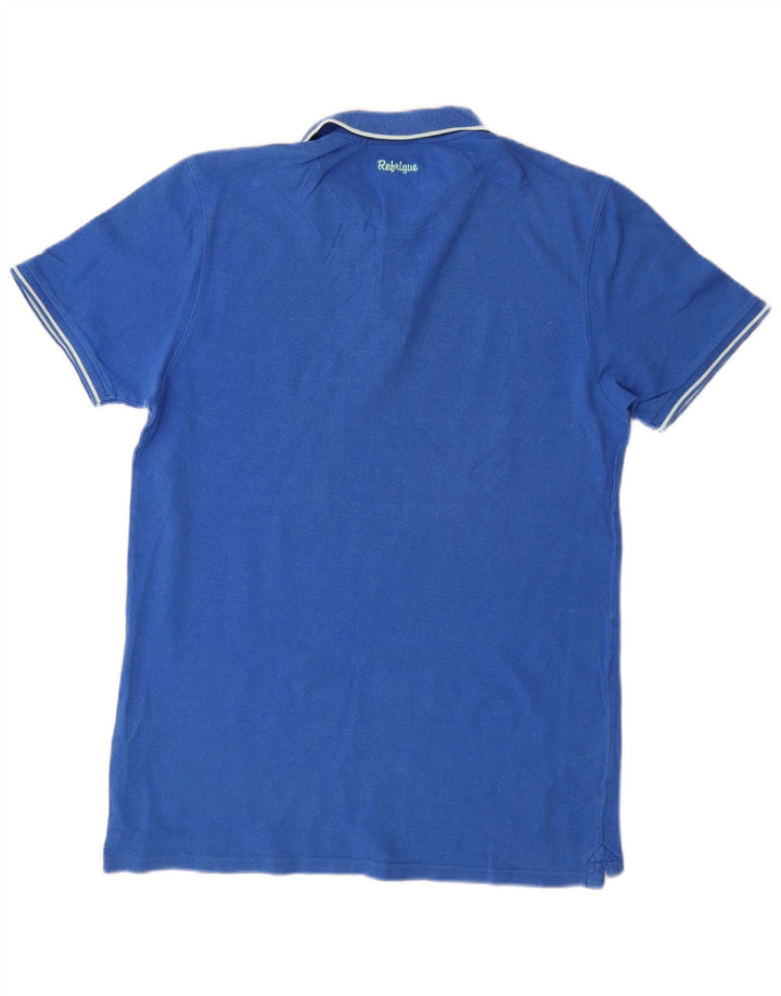 Tricou polo REFRIGUE pentru bărbați, bumbac albastru mediu