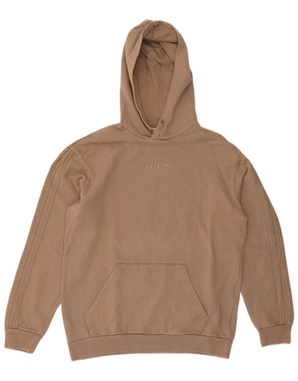 Adidas Mens Hoodie Jumper XS Beige Cotton