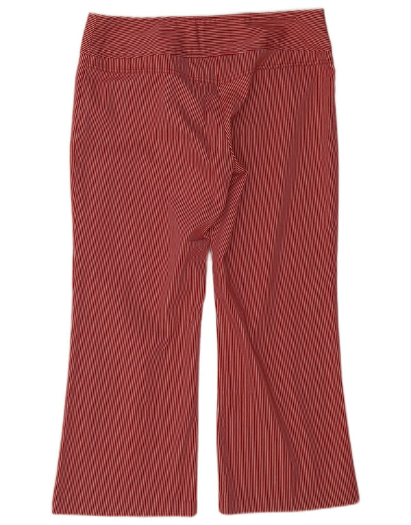 Pantaloni capri drepti pentru femei Sasha UK 12 Medium W30 L23 Red Pinstripe
