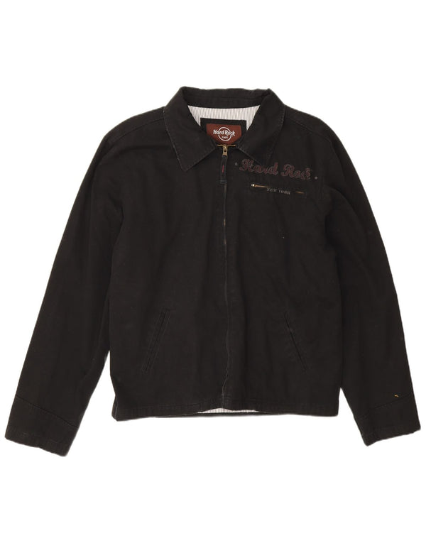 Hard Rock Cafe pentru bărbați New York Graphic Bomber Jacket UK 38 Medium Black