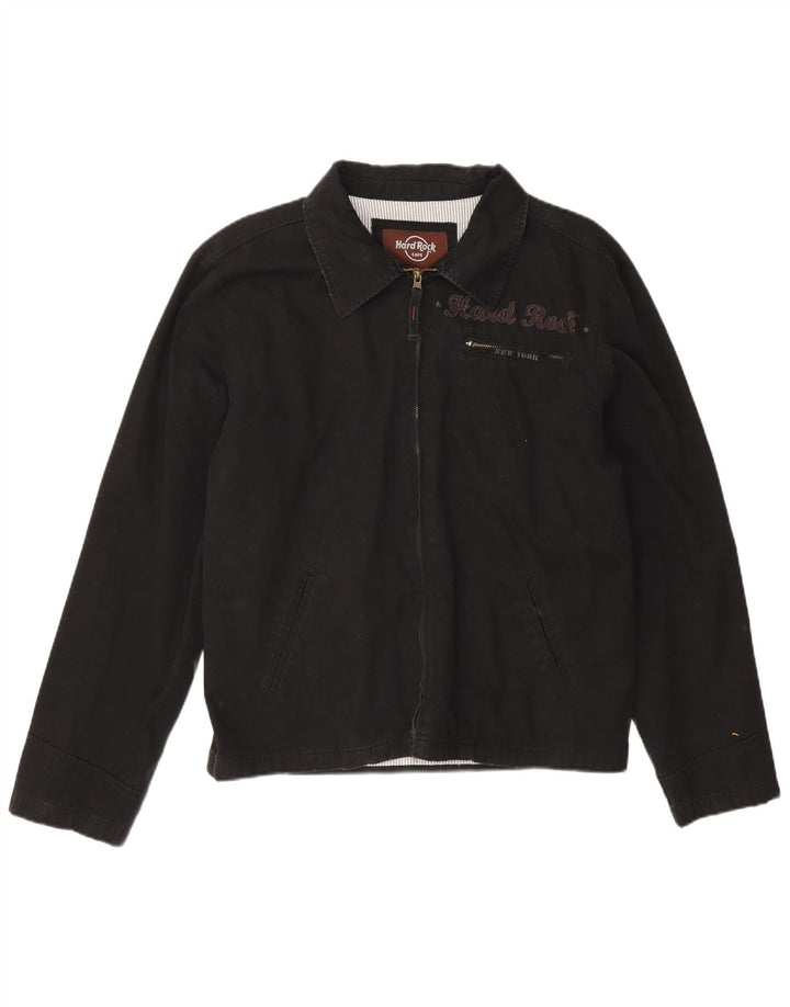 Hard Rock Cafe pentru bărbați New York Graphic Bomber Jacket UK 38 Medium Black