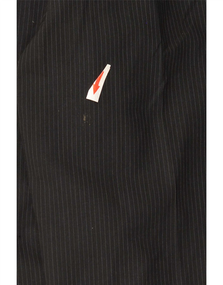 Marks & Spencer Pantaloni de costum bărbătesc cu gheață W36 L33 poliester negru cu dungi