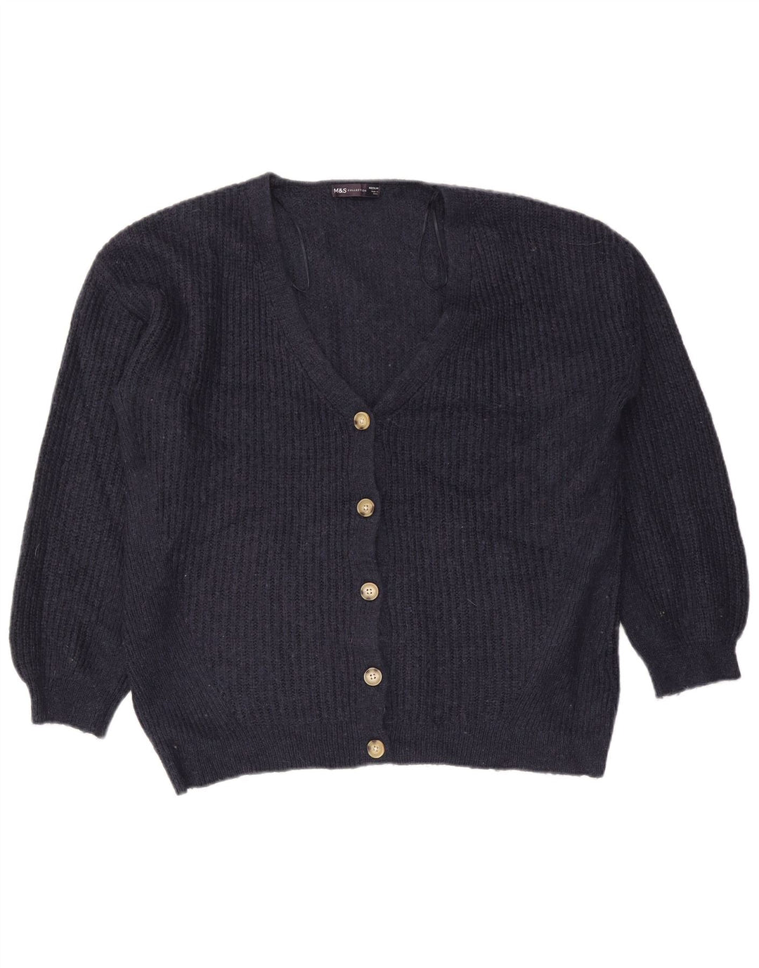 Pulover cardigan pentru femei Marks & Spencer UK 14 Medium Bleumarin Acrilic