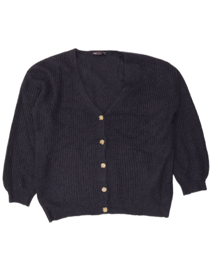 Pulover cardigan pentru femei Marks & Spencer UK 14 Medium Bleumarin Acrilic
