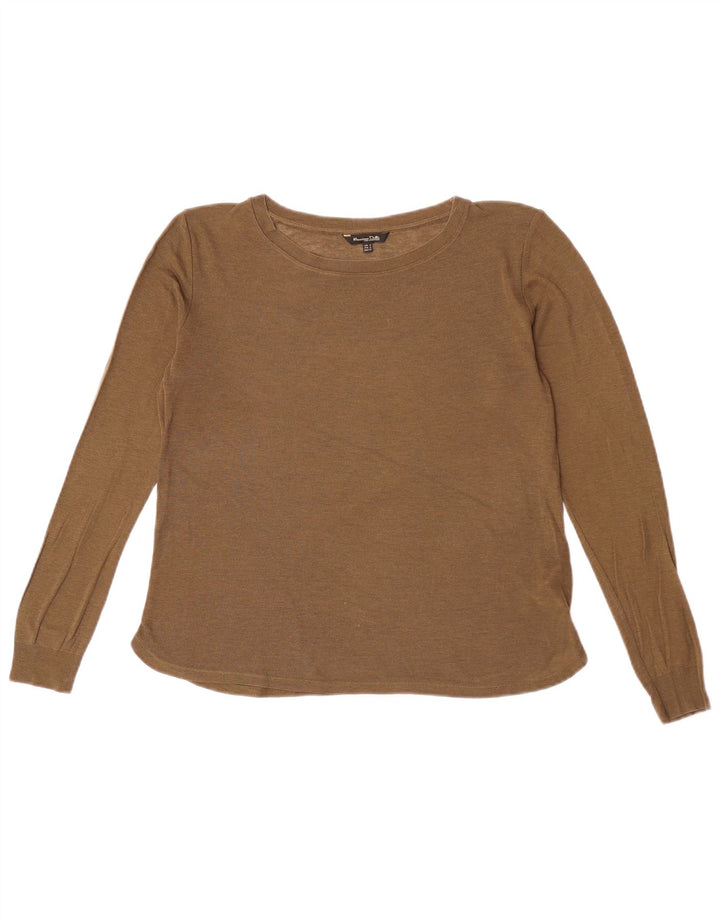Pulover Massimo Dutti pentru damă, cu gât de barcă, pulover UK 14 Medium Khaki Lyocell