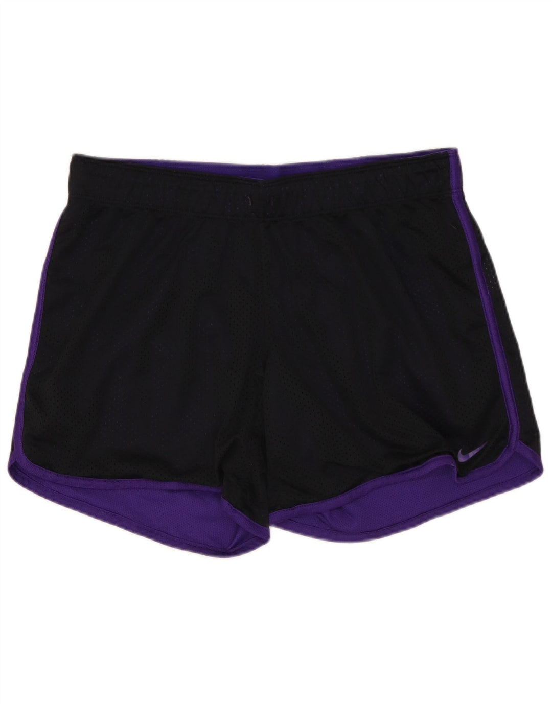 Pantaloni scurti sport NIKE Dri Fit pentru femei UK 12 Poliester mediu negru