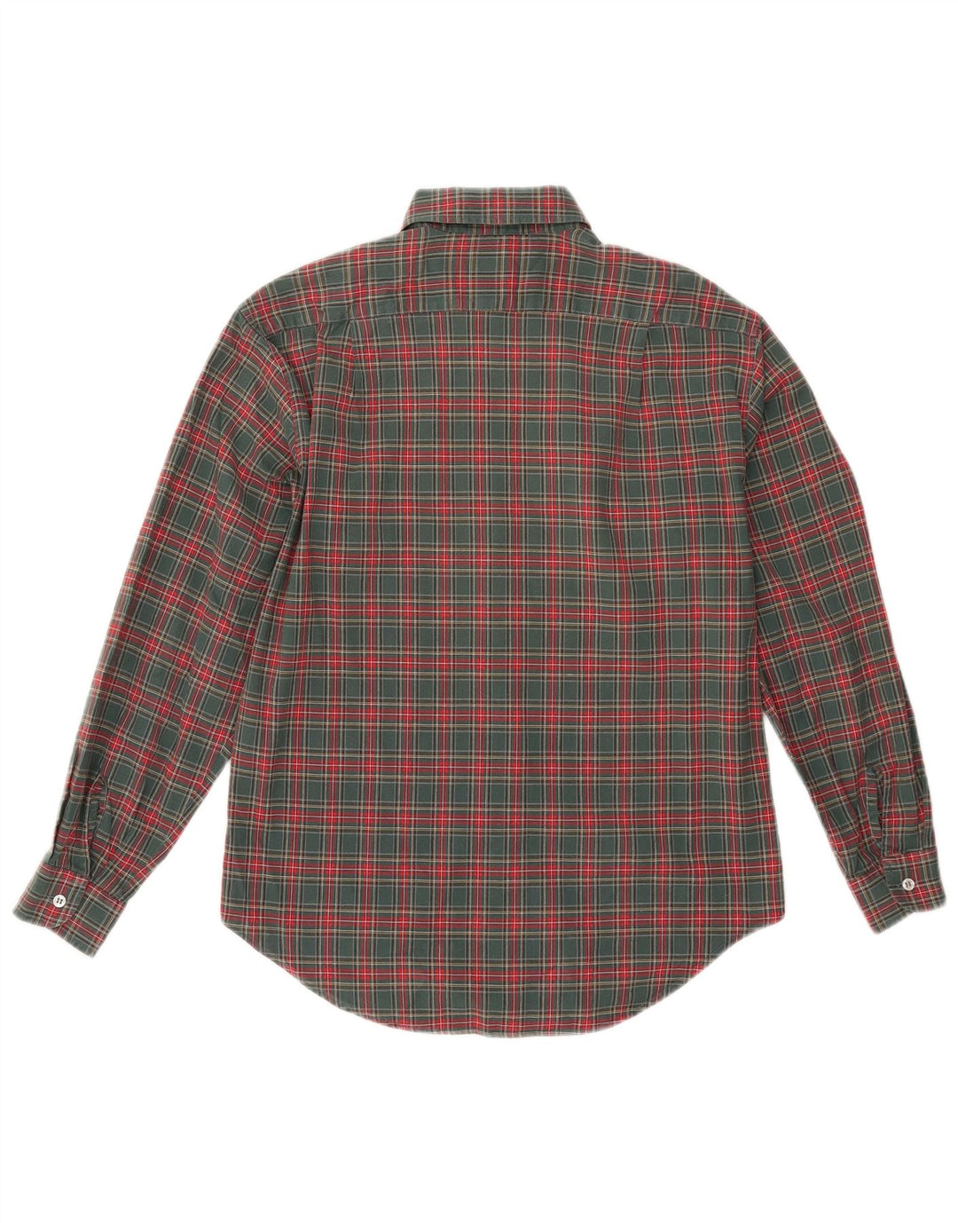 Cămașă de flanel pentru femei Sisley UK 10, bumbac carouri verde mic