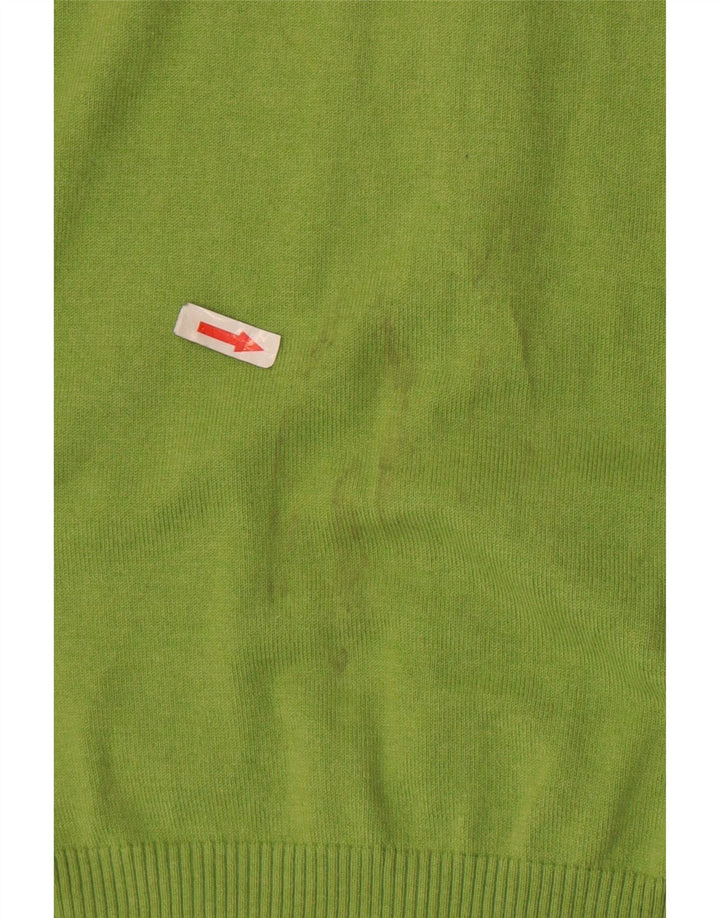 Pulover cardigan Boden pentru femei UK 14, bumbac verde mediu