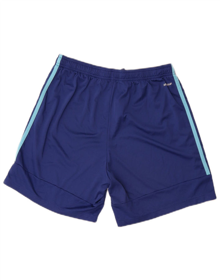 Pantaloni scurți de sport Adidas Aeroready pentru bărbați, poliester mediu albastru