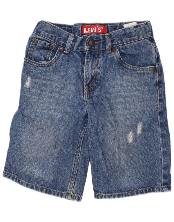 Pantaloni scurți din blugi pentru băieți Levi's 6-7 ani W24 Blue Ramie