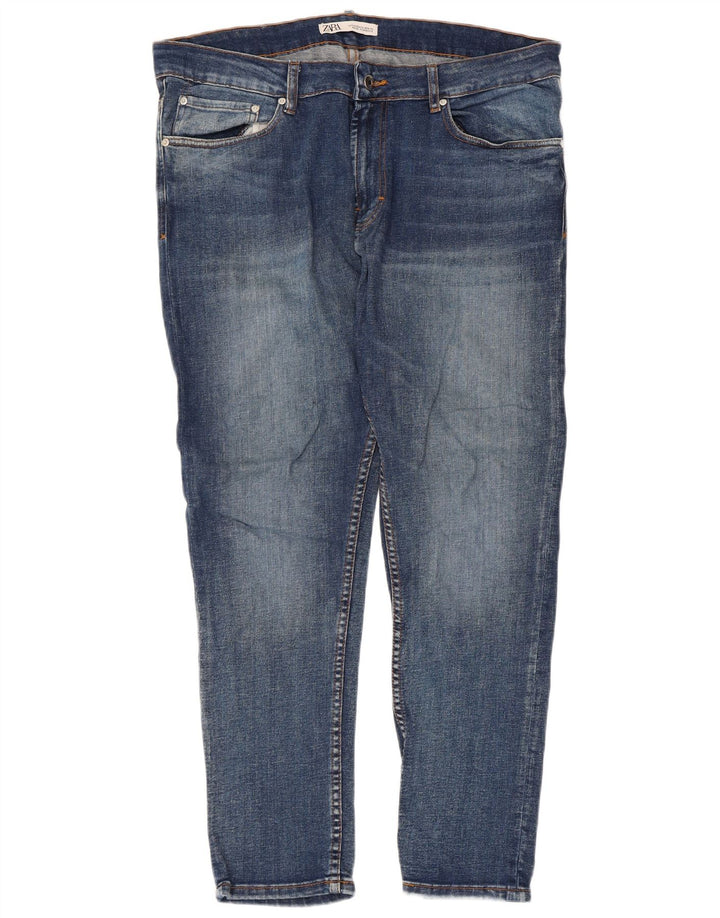 Blugi slim pentru bărbați Zara EU 44 Large W34 L29 Blue Bumbac