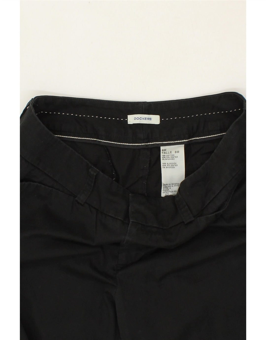 DOCKERS Womens Bootcut Casual Trousers US 8 Medium W30 L31 Black Vintage Dockers and Second-Hand Dockers from Messina Hembry 
