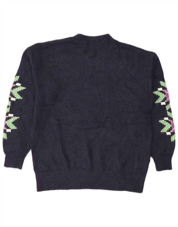 Pulover pentru femei Marks & Spencer cu decolteu triplu UK 14 Medium Bleumarin