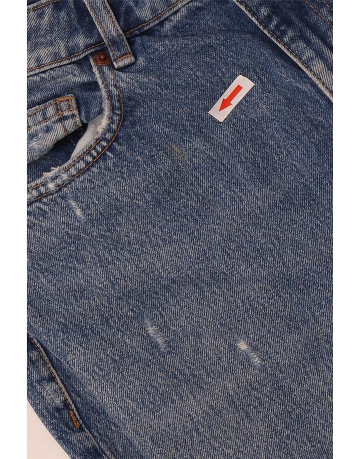 Blugi Distressed drepte pentru femei Zara EU 40 Medium L30 L27 Bumbac albastru