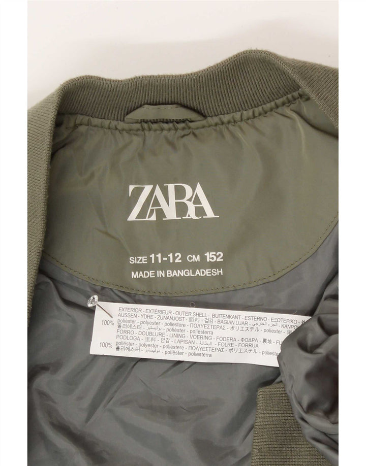 Bomber pentru băieți Zara 11-12 ani Kaki Poliester