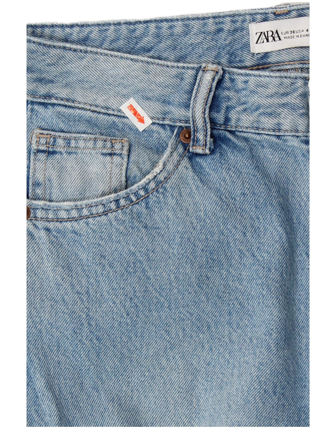 Blugi evazați cargo pentru femei ZARA EU 36 XS W26 L32 Bumbac albastru