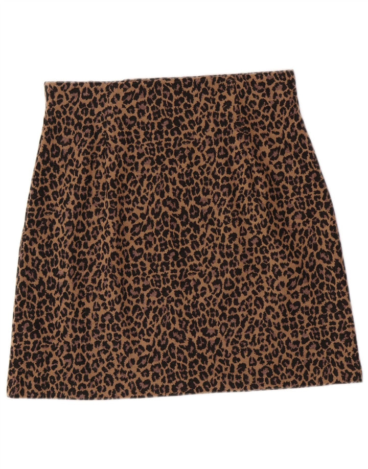 Fusta mini pentru femei Marks & Spencer UK 12 Medium W30 Brown Leopard