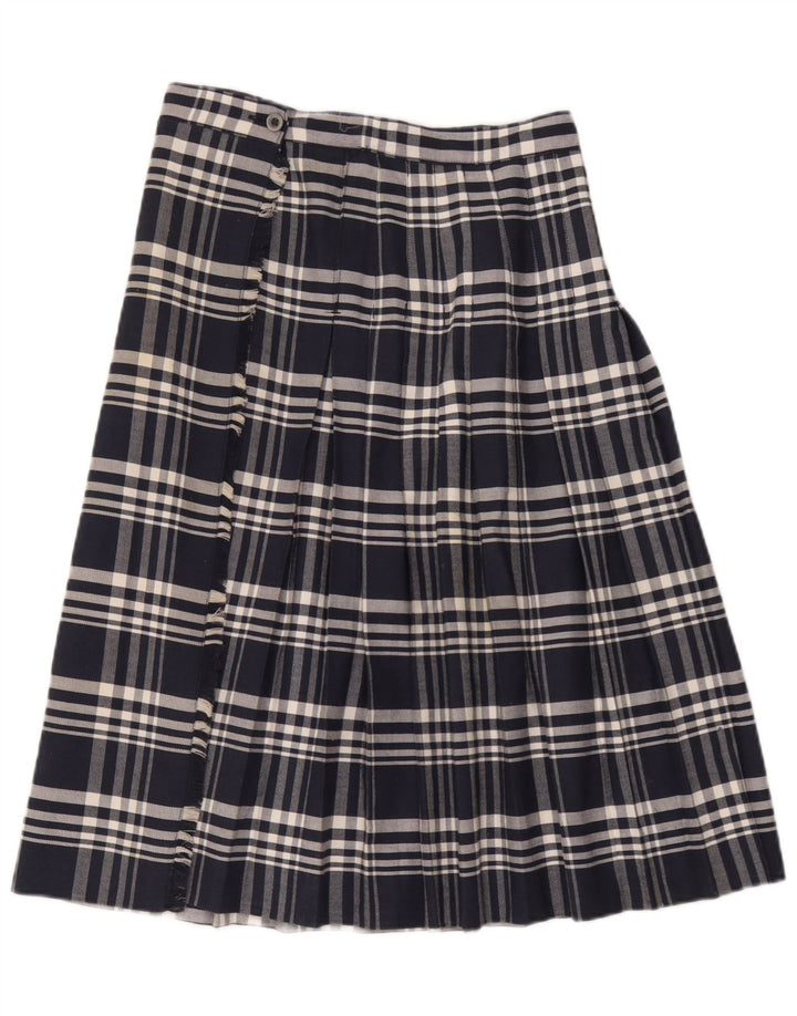 Fusta pliată pentru femei Vintage W28 Medium Bleumarin Check