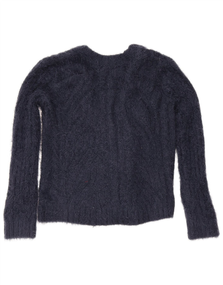 Pulover cardigan pentru femei Marks & Spencer UK 14 Poliester mediu bleumarin