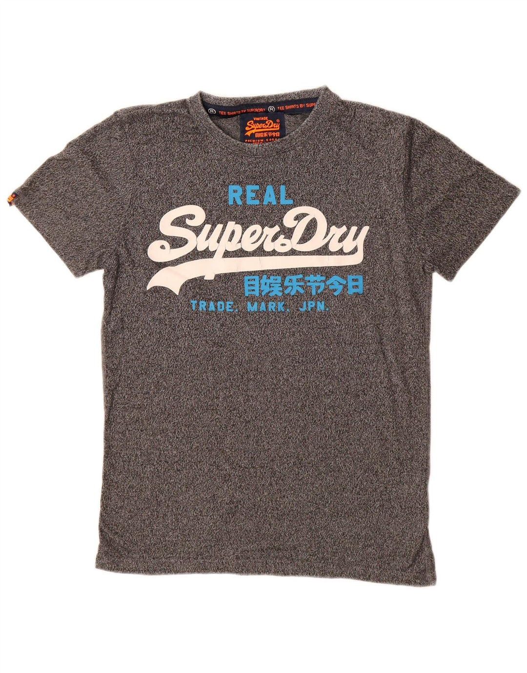 Tricou grafic pentru bărbați SUPERDRY Top mic, gri, bumbac