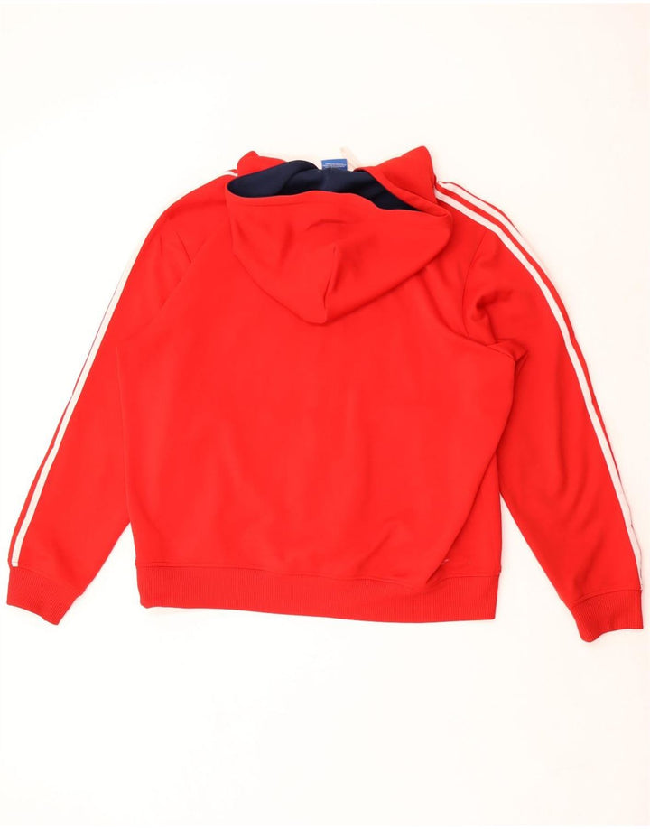 Pulover Adidas pentru bărbați, cu fermoar, XL poliester roșu