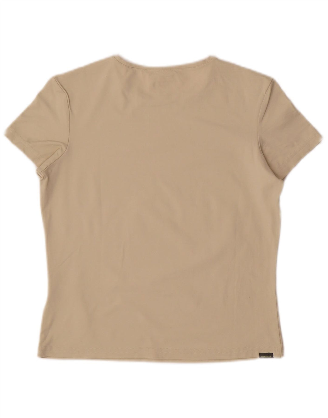 REEBOK Womens T-Shirt Top UK 12 Medium Yellow Nylon
