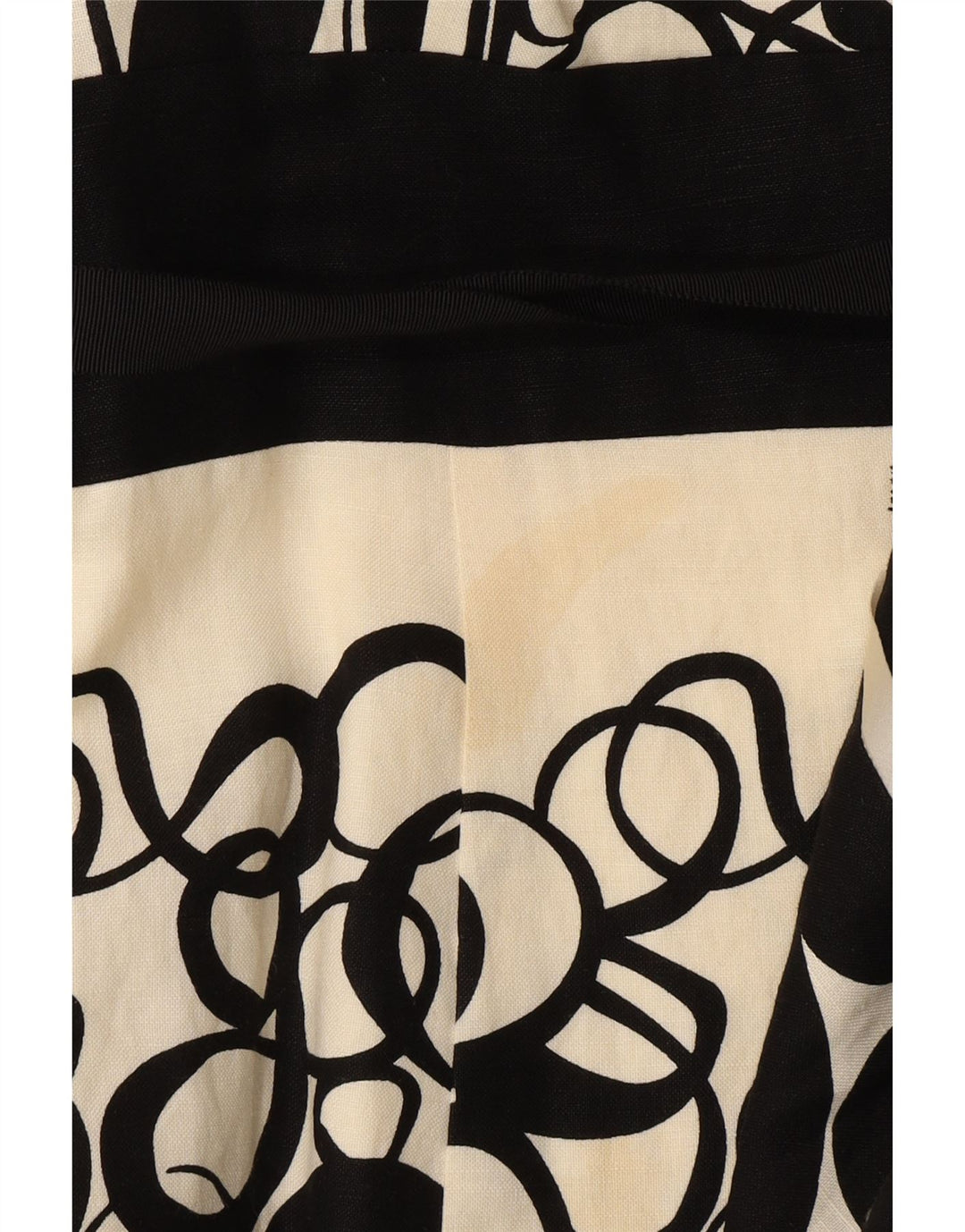 MONSOON Womens Sleeveless A-Line Dress UK 10 Small  Black Geometric Linen