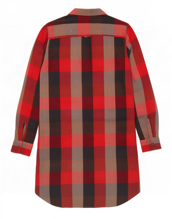 Rochie cămașă de flanel Levi's pentru femei UK 10 Small Red Gingham