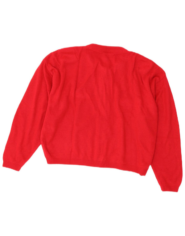 Dorothy Perkins Pulover cardigan supradimensionat pentru femei UK 16 Large Red Acrylic