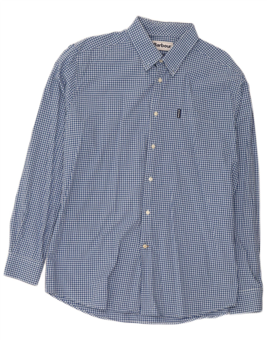 Cămașă Barbour Tailored Fit XL, Bumbac Gingham Albastru