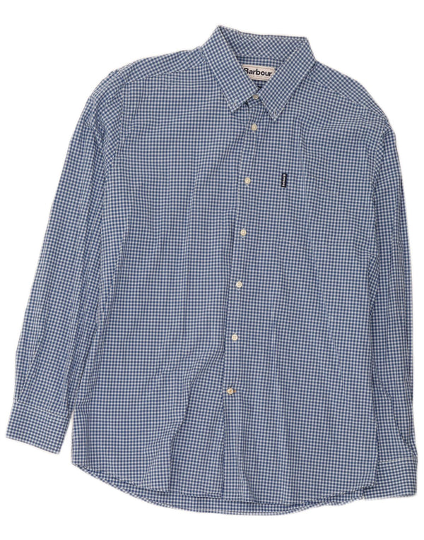 Cămașă Barbour Tailored Fit XL, Bumbac Gingham Albastru