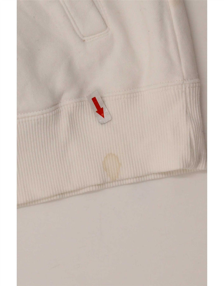 Jachetă de top pentru trening Nike pentru femei, UK 14, bumbac alb mediu