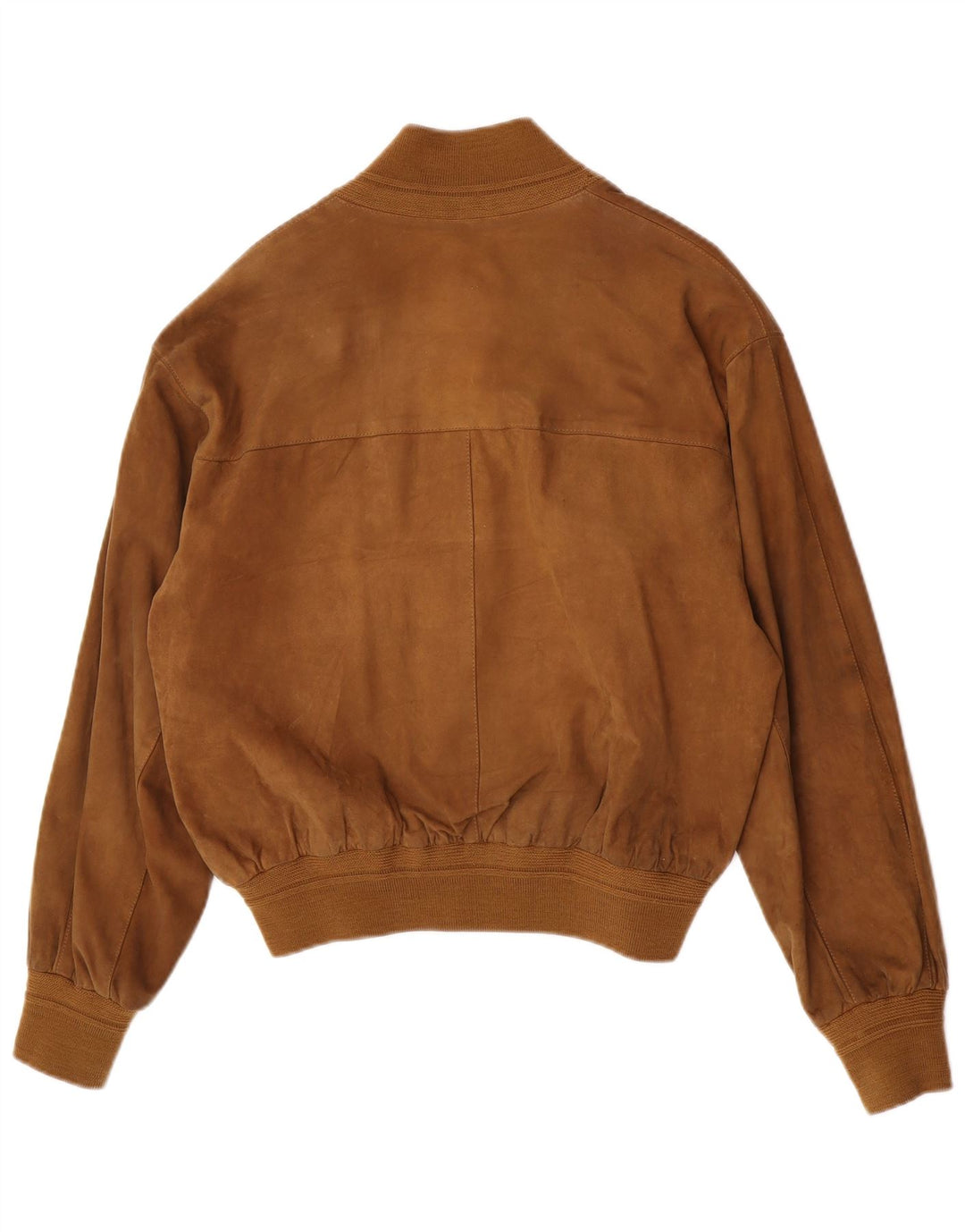 Jachetă Bomber de piele de căprioară supradimensionată pentru femei Vintage IT 44 Bej mediu
