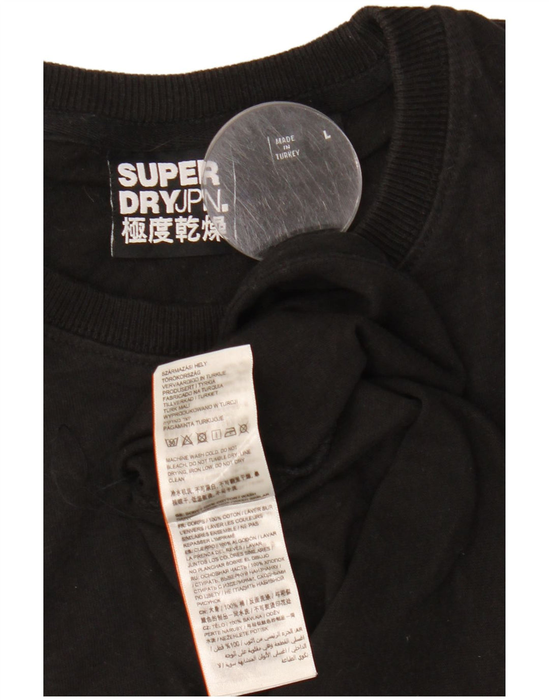 Tricou Superdry pentru bărbați Top mare din bumbac negru